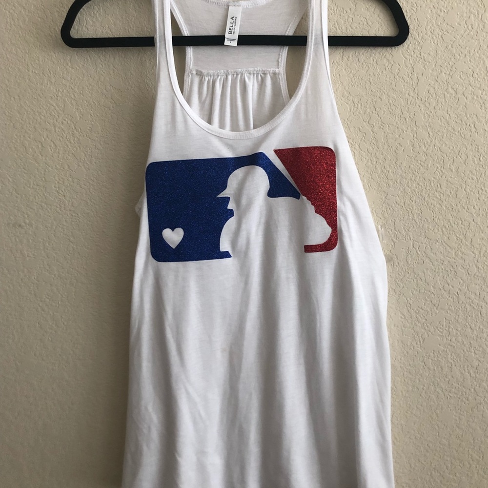 MLB custom logo flowy tank